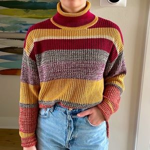 Striped Turtleneck Sweater